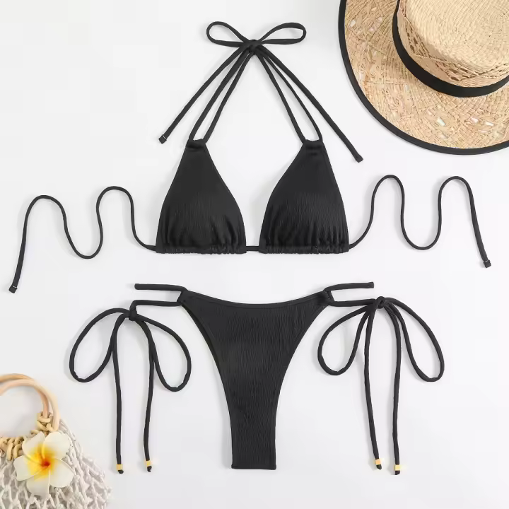Subsistema especializado para mujer con bikini traje de baño sexy de color sólido para mujer - 1