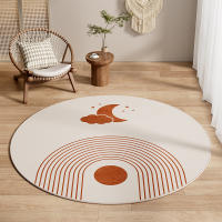 Simple hogar sala de estar alfombra redonda cristal terciopelo mesa de café alfombra de piso dormitorio mesita de noche manta guardarropa mecedora cojín de pie - details 3