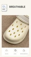 Zapatos Unisex de EVA con Agujeros, Pantuflas de Suela Gruesa Elevada, Pantuflas Casuales Simples para Exteriores - details 5