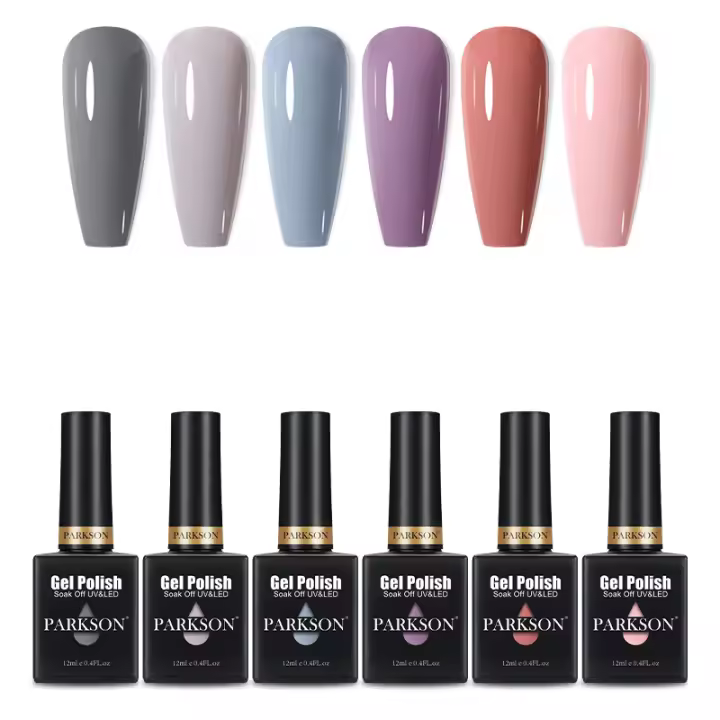 Parkson-Set de 6/8 piezas de esmalte de uñas en Gel semipermanente, barniz UV Led transparente para manicura - 1