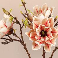 DIY florero decoración EVA rama de Magnolia Artificial tacto Real flores de orquídeas artificiales hechas a mano arte Floral flor falsa decoración de boda - details 3