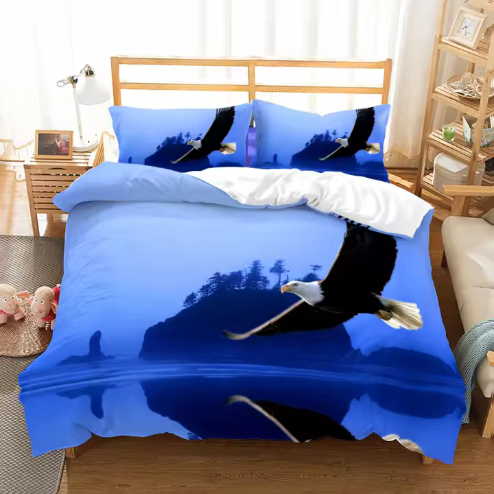 Juego de funda nórdica Moonlight In Dark, juego de ropa de cama individual, doble, tamaño Queen, tamaño doble, tamaño King, tamaño King de EE. UU. - 1
