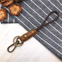 Correa de cuello de cuero genuino de vaca para teléfono móvil, insignia, llaves, identificación, tarjeta de crédito, tarjetero, cordón para muñeca y cuello, llavero - details 6