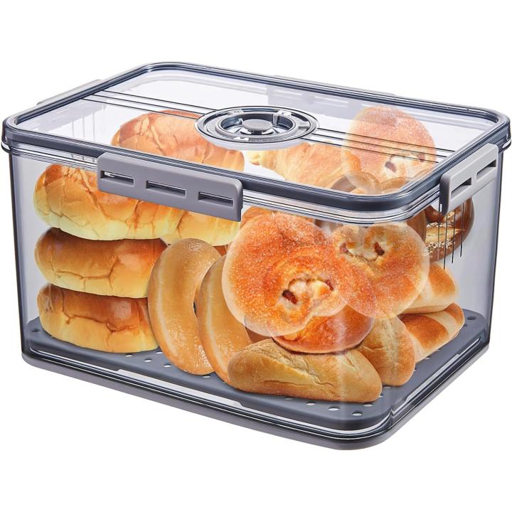 Caja de Pan Airtight para Counter de Cocina Duradera y Anti-flammable con Tapa