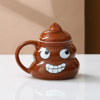 Taza de cerámica para caca de broma traviesa con cuchara, taza multiusos para beber agua para mujeres y hombres - details 0
