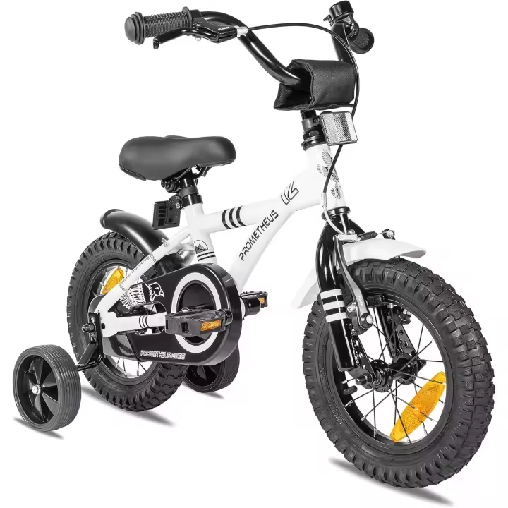 Bicicleta para Niños de 3 a 4 Años Bici de 12 Pulgadas con Pedales y Freno Contrapedal Blanco - 1