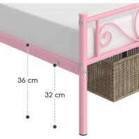 Cama Individual Hierro Cama Metálica para colchón de 90 x 190cm Cama Industrial Estructura Metal - details 57