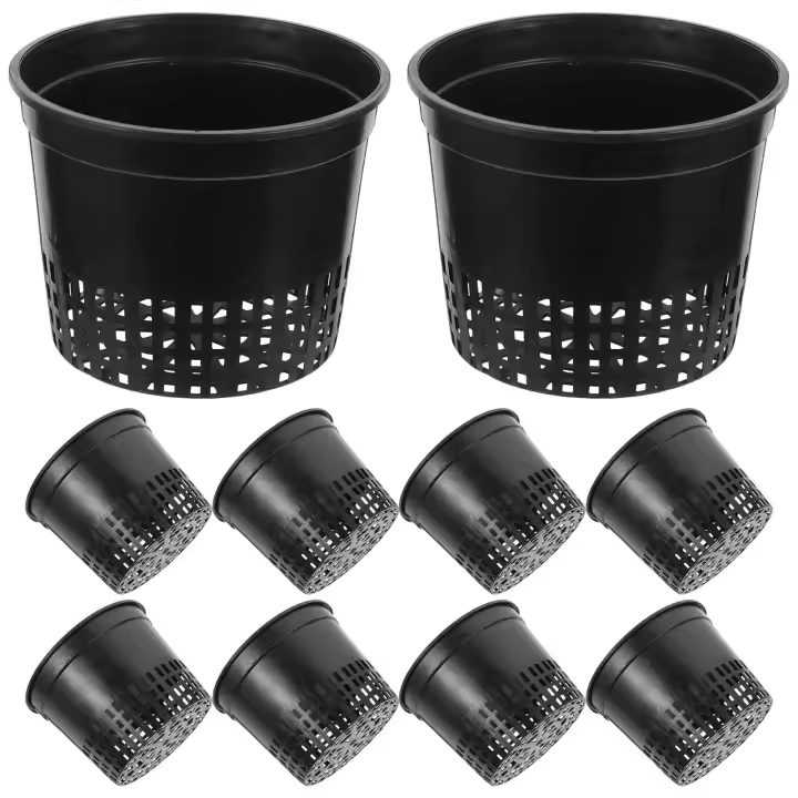 Red ETA para piezas, taza ultra resistente, diseño de borde ancho, orquídea, hidropónica, red ranurada, cesta hidropónica, 10 piezas. - 1