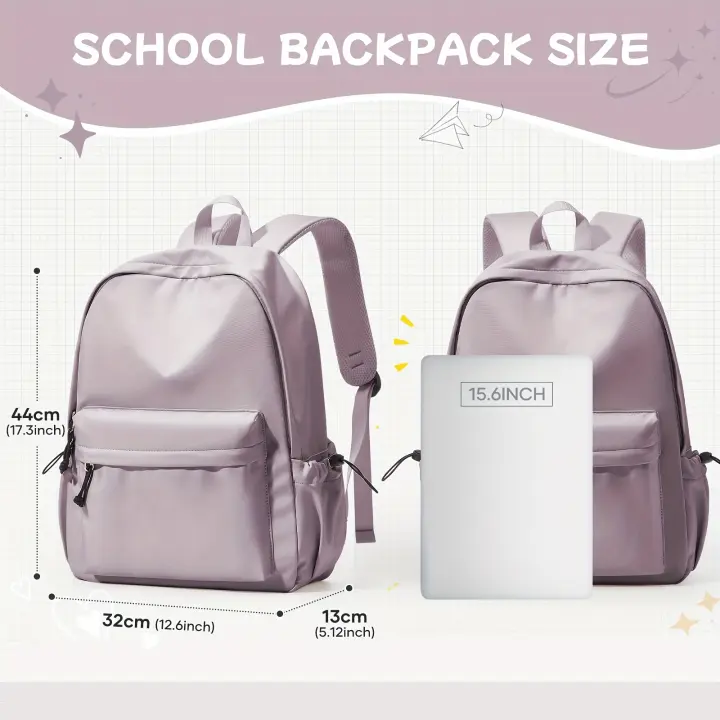 Moqueta Ligera de Nailon para Viajes Universitarios - Bolso Portátil Resistente con Múltiples Compartimentos y Correas Acolchadas, Diseño Elegante y Minimalista para Estudiantes Hombres y Mujeres (Secundaria, Preparatoria, Trabajo), Mochila Escolar - 1