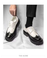 Zapatos casuales de cuero Oxford de diseñador para hombre, fáciles de usar, punta redonda alta, talla grande, nuevo modelo - details 8