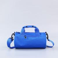 Bolsa de gimnasio cilíndrica de un hombro para mujer, bolso cruzado de nailon de Color sólido, gran capacidad, impermeable, bolsa de almacenamiento para Fitness y Yoga, deportes - details 15
