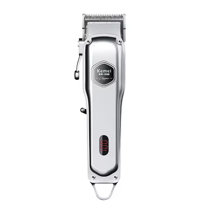 Kemei-cortadora de pelo profesional KM-1998 para hombre, máquina de afeitar de alta calidad, con batería de 2000mAh, muy ligera y silenciosa - 1
