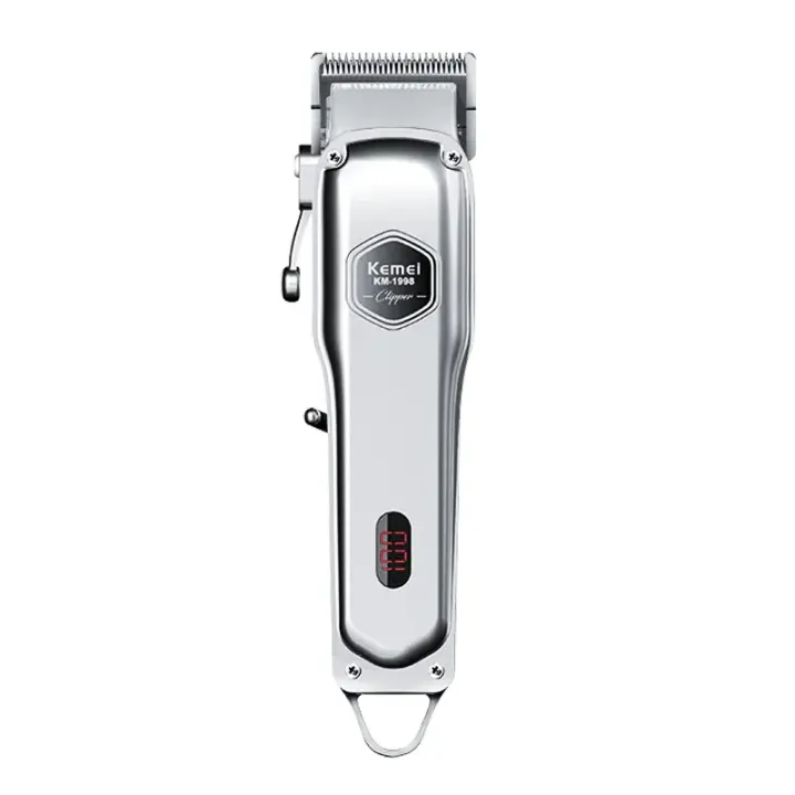 Kemei-cortadora de pelo profesional KM-1998 para hombre, máquina de afeitar de alta calidad, con batería de 2000mAh, muy ligera y silenciosa - 1