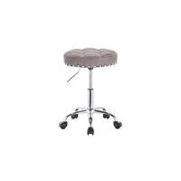 Taburete de Trabajo de 1 Pieza Giratorio Taburete de Silla Giratoria Silla de Oficina con Respaldo de Altura Regulable en Blanco - details 13