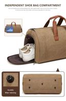 Caja de zapatos determinada del negocio de los hombres, bolso de viaje de la lona, ​​bolso del equipaje de los deportes - details 8