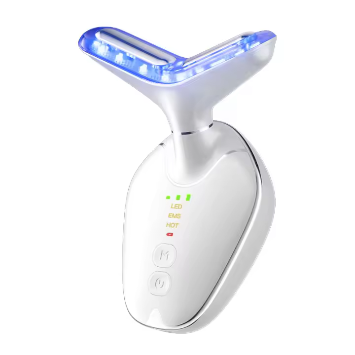Nuevo Instrumento de Belleza para el Cuello Masaje Multifuncional para Eliminar Líneas del Cuello, Pliegues Nasolabiales, Tratamiento de Luz de Color de Microcorriente - 1