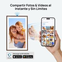 ARZOPA 15,6 pulgadas 1920 x 1080 FHD IPS marco de fotos Digital electrónico pantalla táctil transferencia instantánea fotos vídeos para regalo D15 - details 14