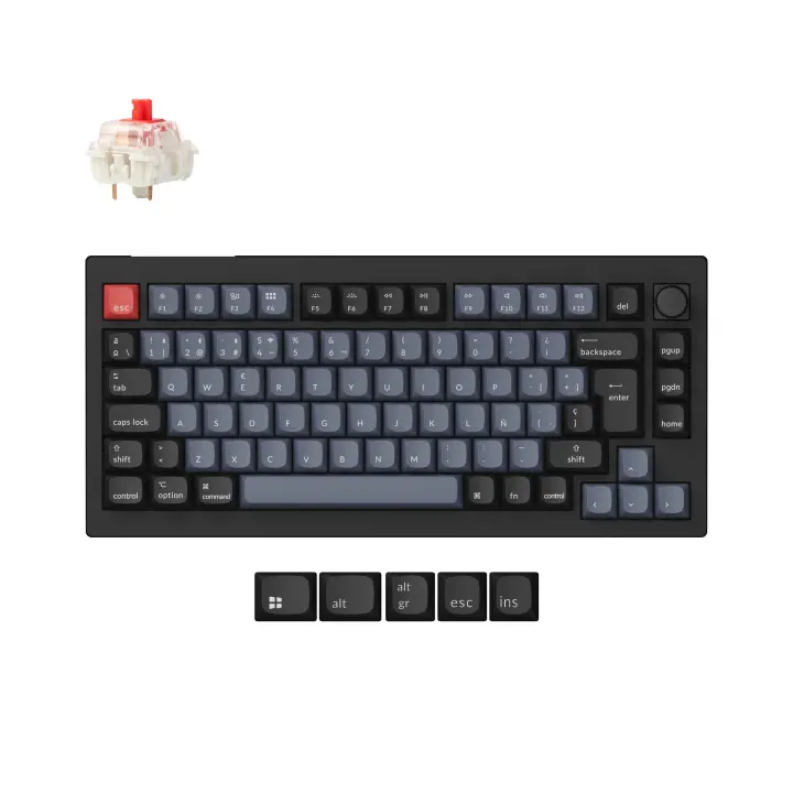 Keychron Teclado Mecánico Contemporáneo V1 Max Uso en Windows Diseño ISO Español - 1