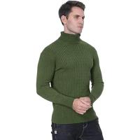Nuevo suéter de cuello alto de invierno para hombre, suéter tejido informal para hombre, jerséis de Fitness para mantener el calor, Tops - details 3