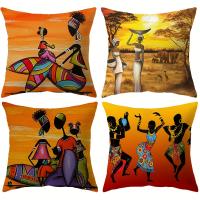 Funda De Almohada Tradicional Africana Lavable, 1 Paquete/4 Piezas, 17,7X17,7 Pulgadas - details 1