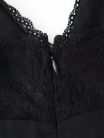 Ropa de mujer europea y americana temperamento ajustado con cuello en V empalme de encaje vestido de tirantes sin espalda - details 16