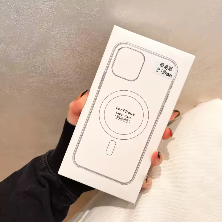 Funda de Carga Inalámbrica Magnético Magsafe para iPhone Funda Transparente Original para Modelos 16, 15, 14, 13, 12, 11 Plus, Mini, Pro Max, Xs, Xr, 7, 8 - 1