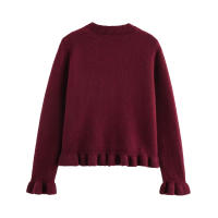 TRAFZA-suéter informal elegante y cálido con una hilera de botones para mujer, cárdigan de manga larga de punto decorativo apilado a la moda de primavera - details 9