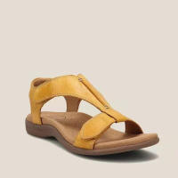 Nuevos zapatos de mujer de cuña de suela gruesa de gran tamaño con sandalias de correa de velcro para mujer - details 0