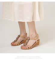 Sandalias romanas de estilo étnico bohemio para mujer, verano, nuevas sandalias retro de punta abierta con cuentas de strass para viajes - details 7