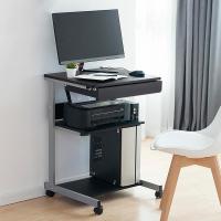 Mesa Ordenadora con Ruedas Pequeña Escritorio para Juegos con Cajón Espacio Límite Negro 79,5x56x51cm - details 21