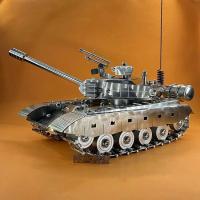 Tanque de batalla principal chino T99 de acero inoxidable, modelo de aleación 1:32, adornos, juguetes terminados - details 12