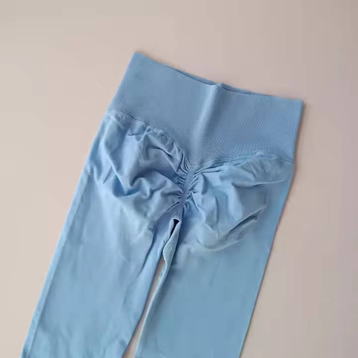 Leggings Deportivos Sin Costuras de Cintura Alta Pantalones de Gimnasio de Nylon para Mujeres - 1