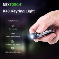 Linterna Multiluz Nextorch K40 con Llavero 700 Lumens Blanco/Rojo/Azul/UV LED 6 Modos de Iluminación Recargable Tipo-C Material de Aleación de Aluminio + PC Distancia de Iluminación de 78m Incluye Cable de Carga - details 0