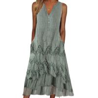Vestido de verano con cuello en v para mujer - details 1