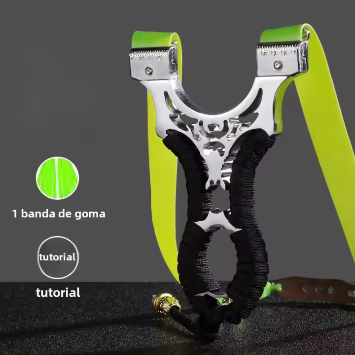 Tirachinas de acero inoxidable de alto nivel de precisión, rebotador hinchable de metal de piel plana - 1