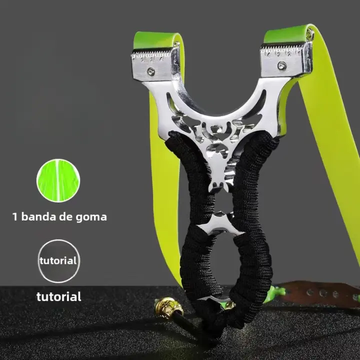 Tirachinas de acero inoxidable de alto nivel de precisión, rebotador hinchable de metal de piel plana - 1