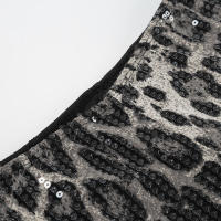 Pantalones Cortos de Lentejuelas Brillantes BUNO Mini Pantalones de Cintura Alta con Estampado de Leopardo Ropa de Calle Impactante - details 28