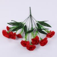 Regalos, 10 cabezas de clavel, flores artificiales, simulación de decoración para el hogar y la boda, plantas falsas, ramo de claveles, flores de seda para siempre - details 3