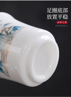 Juego de Kung Fu de Jade gordo de oveja, semilla de hielo, maestro de cerámica, porcelana blanca pequeña, taza de té de cuerpo fino, textura transparente - details 9
