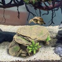 Hábitat para esconder reptiles, caja para reptiles, terrario, cuevas escondidas para tortuga, acuario, terrario, decoración, adorno - details 4