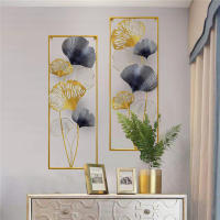 2 ginkgo leaves 3D metal wall decoration wall decoration living room decoration golden ginkgo leaves metal wall decoration - details 0