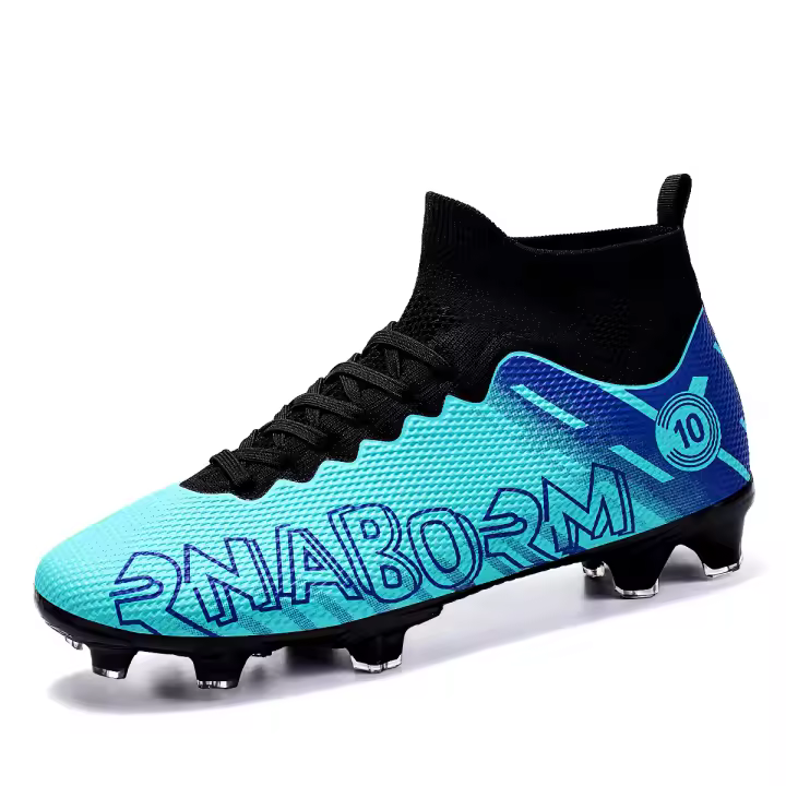 Zapatos de fútbol TF/FG para hombre, botas de fútbol de tobillo alto para niños pequeños, hierba antideslizante para exteriores, zapatillas de entrenamiento Multicolor, nuevas - 1