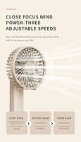 Ventilador de mano recargable, aire acondicionado portátil, 2024 °, plegable y ajustable, con pantalla Digital LED y 3 engranajes, novedad de 180 - details 6