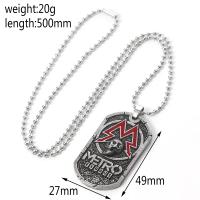 Llavero con etiqueta de perro del juego Metro Exodus 2033, colgante con Logo de Spartan Rangers, llavero Vintage para Fans, adorno para bolsa de joyería - details 1