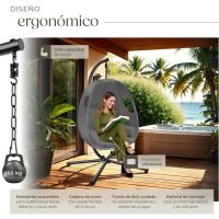 Columpio de Jardín Exterior con Estructura Silla Colgante Giratoria Altura Ajustable - details 3