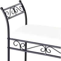 Banqueta pie de Cama de Metal Blanca de 64x68x30 cm - details 21