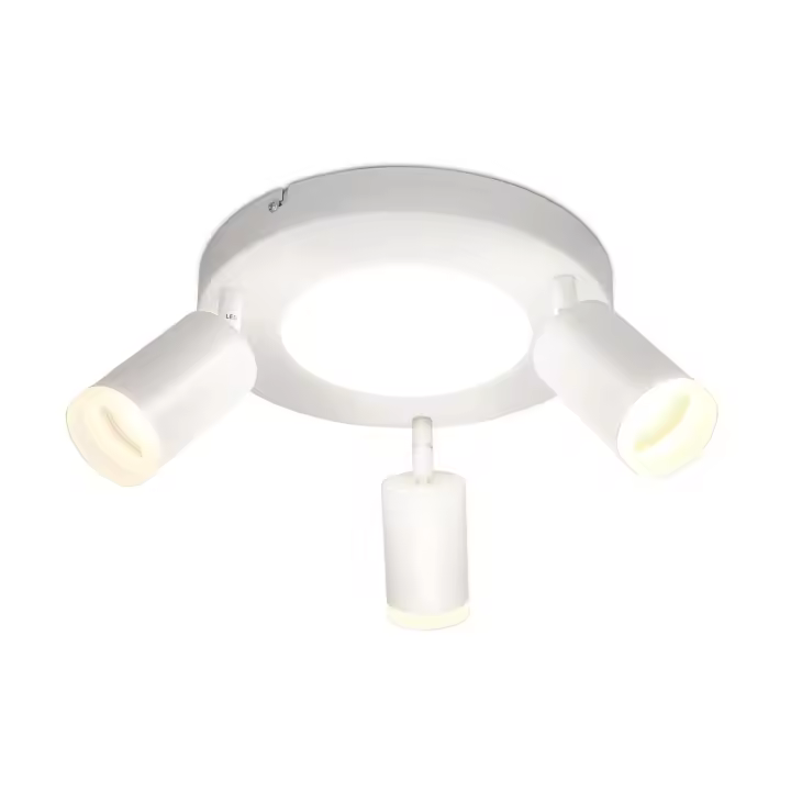 CBJKTX Foco de techo 3 bombillas GU10 20W dormitorio 3000k lámpara de cocina metal ajustable - 1
