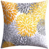 Funda de almohada nórdica con estampado de flores, cubierta de cojín de doble cara para sofá, sala de estar, oficina, 45cm, decoración del hogar - details 1