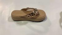 Sandalias de cadena con chanclas de verano a la moda para mujer, nuevas zapatillas de exterior con punta redonda y parte inferior gruesa de talla grande - details 14