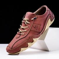 Zapatos informales de cuero hechos a mano para hombre, zapatillas con cordones, mocasines transpirables, suaves, planos, para conducir - details 4